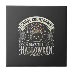 Candy Countdown Halloween Vector Design Tile