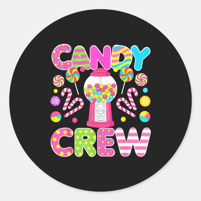 Candy Crew Candy Costume Women Candy Land Kids Swe Classic Round Sticker (Front)