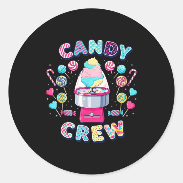 Candy Crew Candy Party Land Costume Women Kids  Classic Round Sticker (Front)