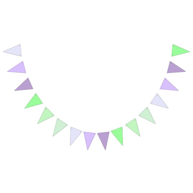 Candy Crush Theme Lavender to Mint Green  Bunting (All)