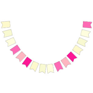 Candy Crush Theme Lemon Yellow to Candy Pink Bunting