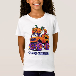 Candy Crusher! Halloween Monster Truck Kids T-Shir T-Shirt
