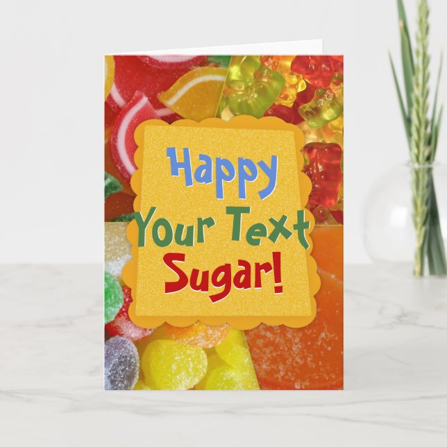 Candy Customisable Greeting Card (Front)