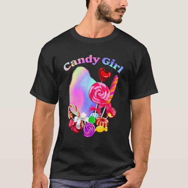 Candy Cute Girl Sweet Lolly Candy Treat  2 T-Shirt (Front)