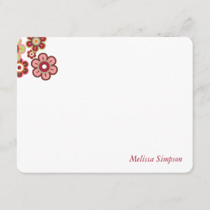 Candy Daisies Flowers Blooms Baby Shower Thank You Card