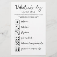 Candy Dice Editable game Valentine's day party