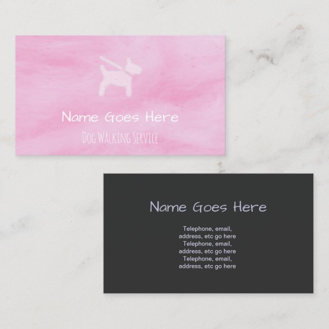 "Candy" Dog Walker Business Cards (Front/Back)