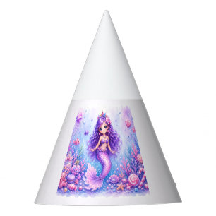 Candy Doll Mermaid 3rd Birthday Party Hat