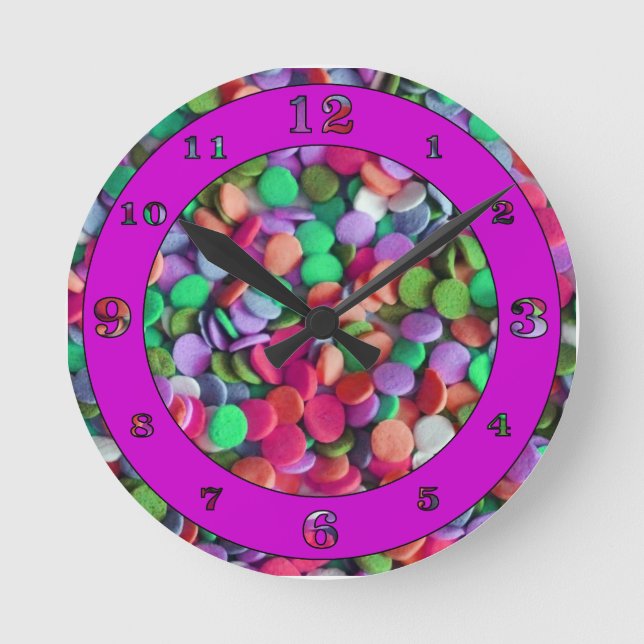 Candy Dots 3 Round Clock (Front)
