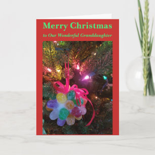 Candy Drops Christmas Granddaughter Card