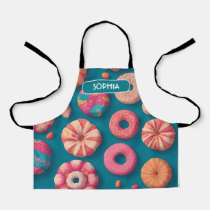 Candy Floral Colourful Personalised Pattern Apron