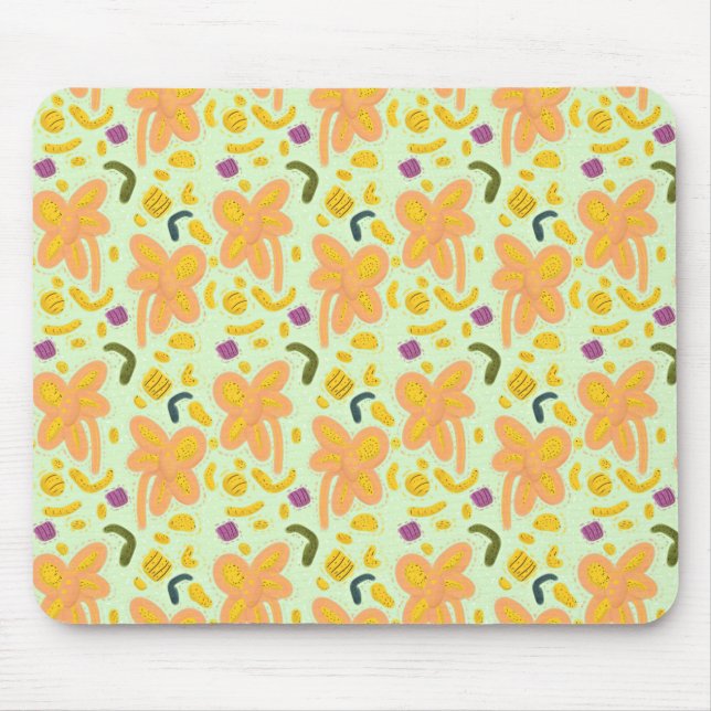 Candy flowers and easter pattern - light mouse pad (Front)