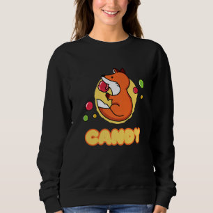 Candy Fox Candy Lollipop Sweets Premium Sweatshirt