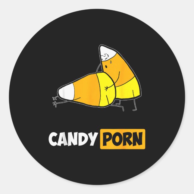 Candy Funny Halloween Men Gift  Classic Round Sticker (Front)