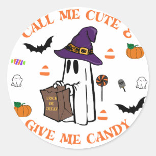 Candy Ghost Halloween Sticker