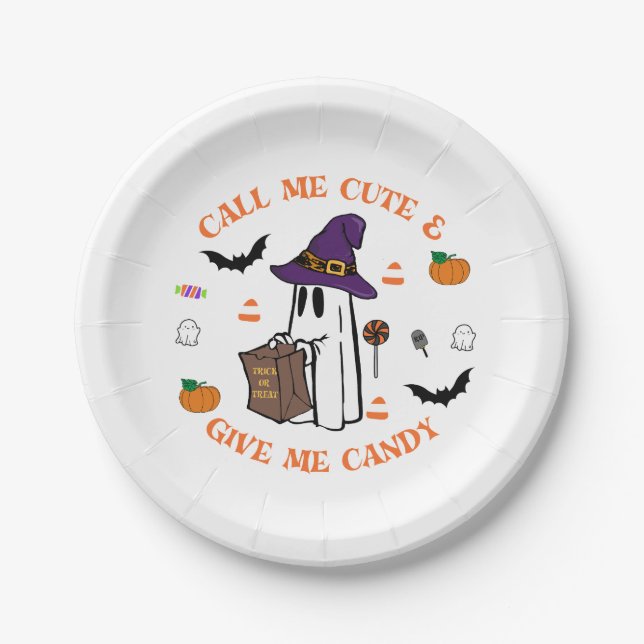 Candy Ghost Party Plates (Front)