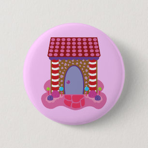 Candy Gingerbread House 6 Cm Round Badge