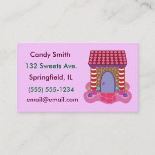 Candy Gingerbread House Business Cards