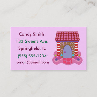 Candy Gingerbread House Business Cards
