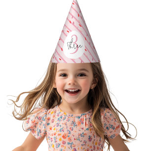 "Candy Gingerbread House Pink Birthday Party Hat