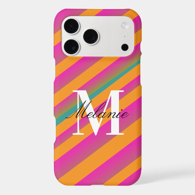 Candy Gradient Colourful Custom Monogram Initial (Back)