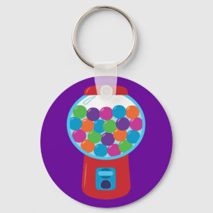 Candy Gumball Machine Key Ring