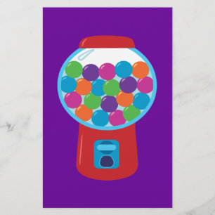 Candy Gumball Machine Stationery