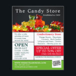 Candy Gummy Bears, Confectionery Supplies Advert Flyer<br><div class="desc">Candy Gummy Bears,  Confectionery Supplies Advertising Flyers By The Business Card Store.</div>