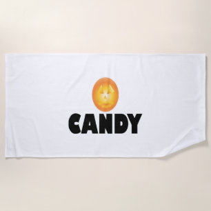 Candy Halloween Beach Towel