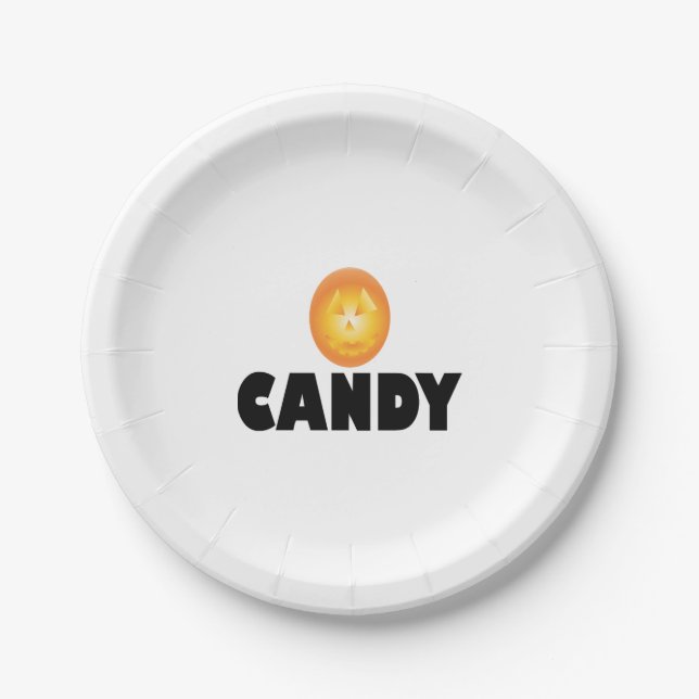 Candy Halloween  Paper Plate (Front)