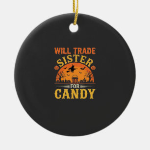 Candy Halloween Sister Trade Design_1 Ceramic Tree Decoration