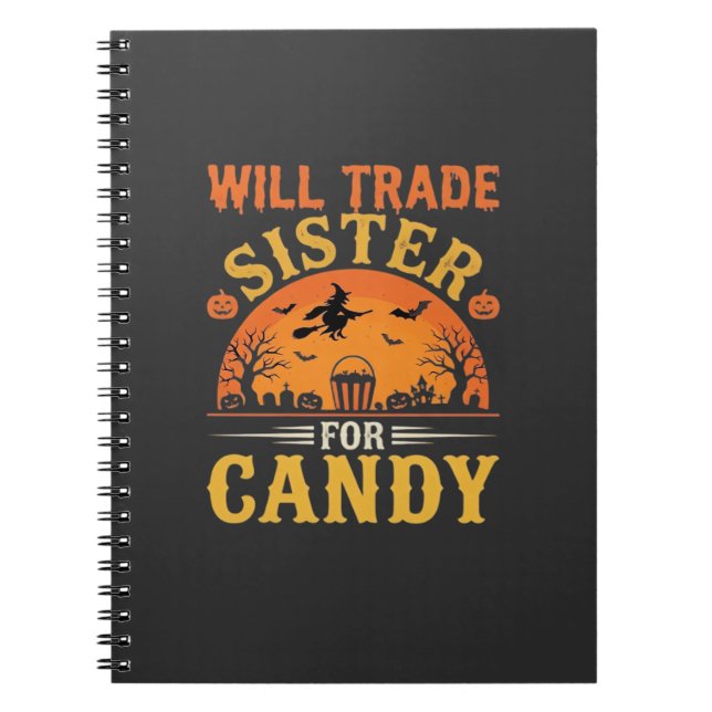 Candy Halloween Sister Trade Design_1 Notebook (Front)