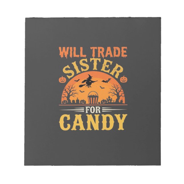 Candy Halloween Sister Trade Design_1 Notepad (Front)