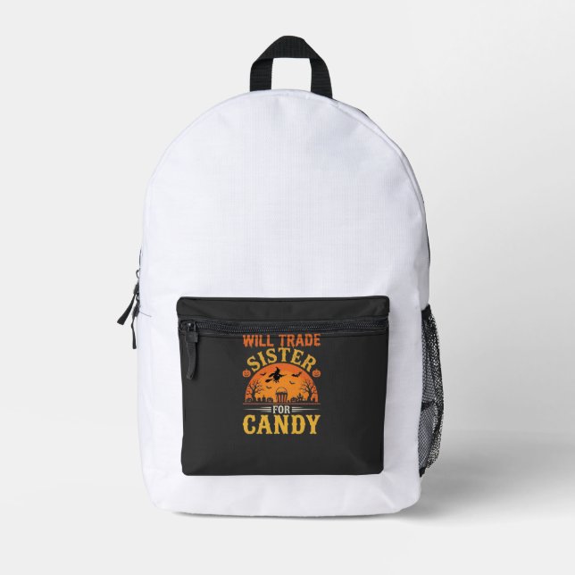 Candy Halloween Sister Trade Design_1 Printed Backpack (Front)