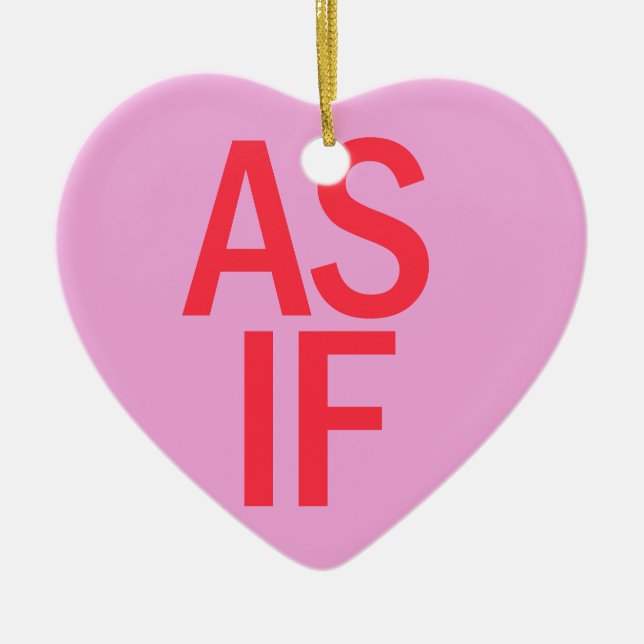 Candy Heart - AS IF Ceramic Tree Decoration (Front)