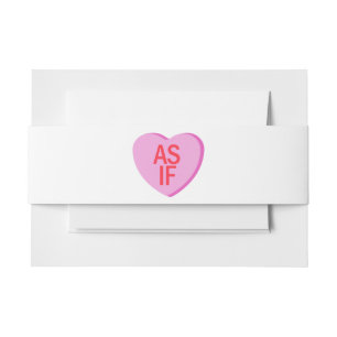 Candy Heart - AS IF Invitation Belly Band