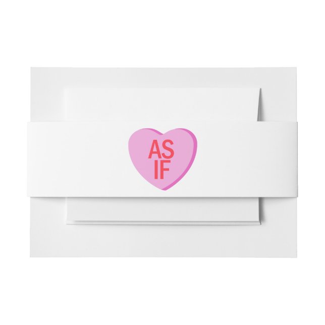 Candy Heart - AS IF Invitation Belly Band (Front Example)