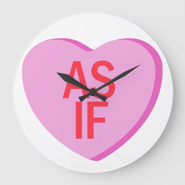 Candy Heart - AS IF Large Clock (Front)