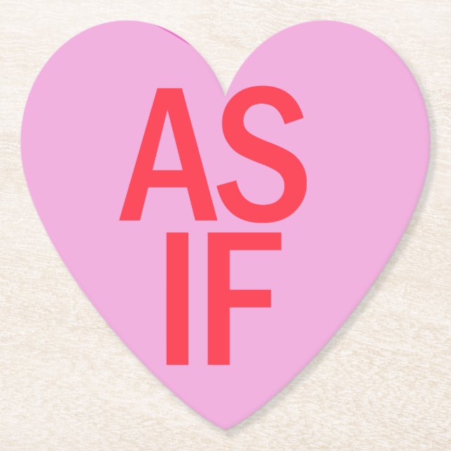 Candy Heart - AS IF Paper Coaster (Front)