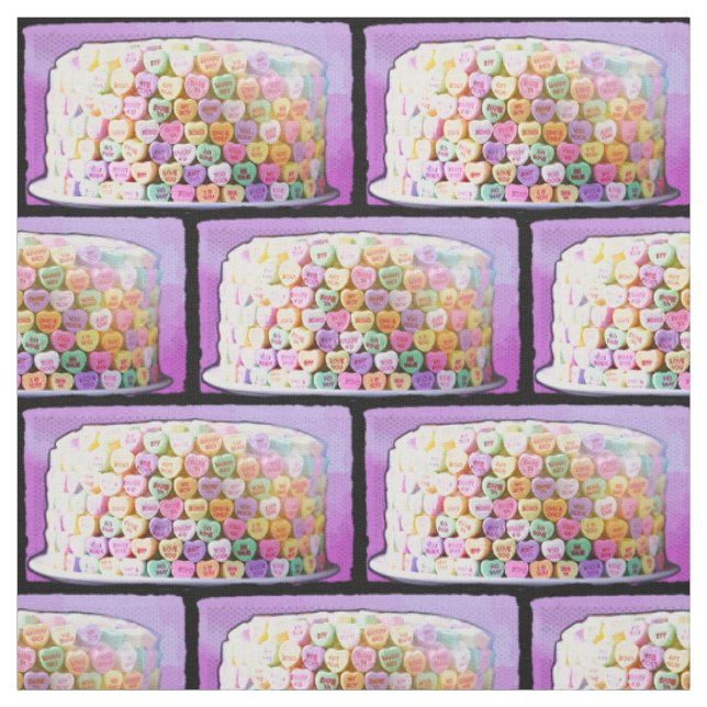 Candy Heart Cake Fabric (Swatch)