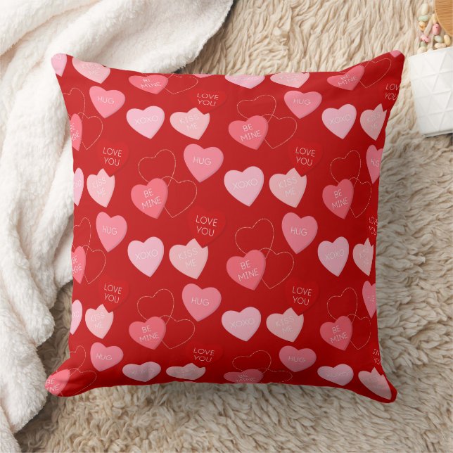 Candy Heart Cascade Cushion (Blanket)