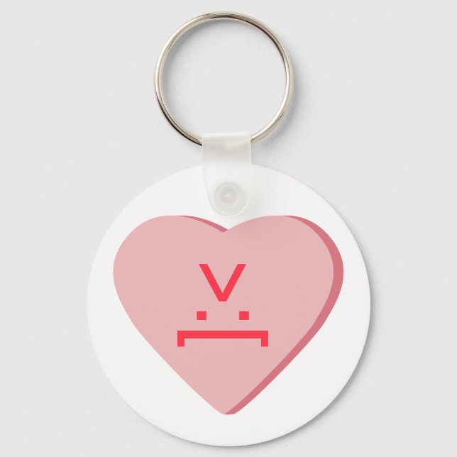 Candy Heart - Devil Face Key Ring (Front)