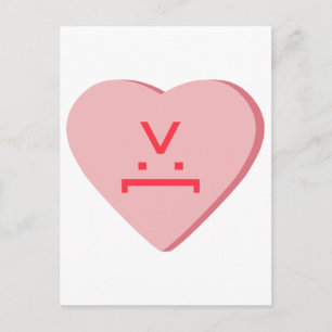 Candy Heart - Devil Face Postcard