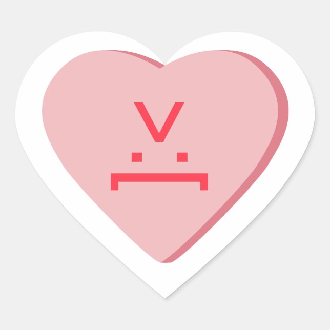 Candy Heart - Devil Face Sticker (Front)
