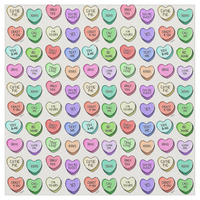 Candy Heart Fabric (Close Up)