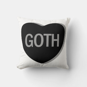 Candy Heart - Goth Cushion