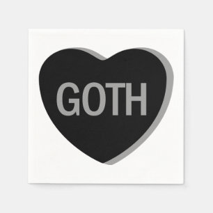 Candy Heart - Goth Napkin