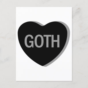 Candy Heart - Goth Postcard