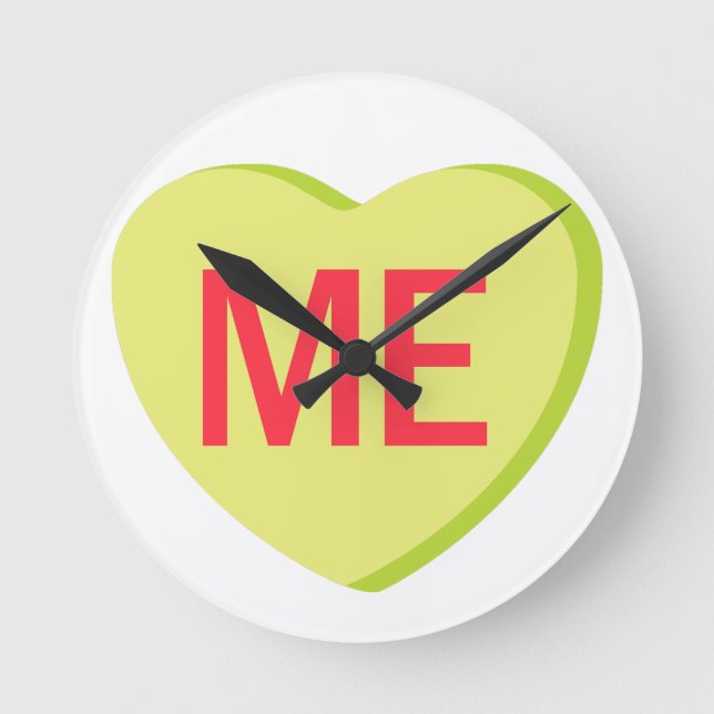 Candy Heart - ME Round Clock (Front)