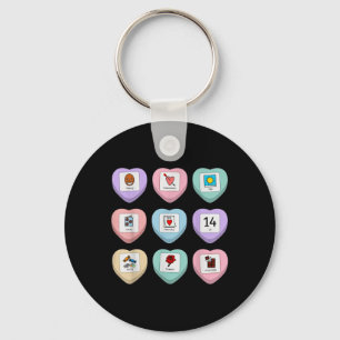 Candy Heart Pcs Symbol Special Education Teacher V Key Ring